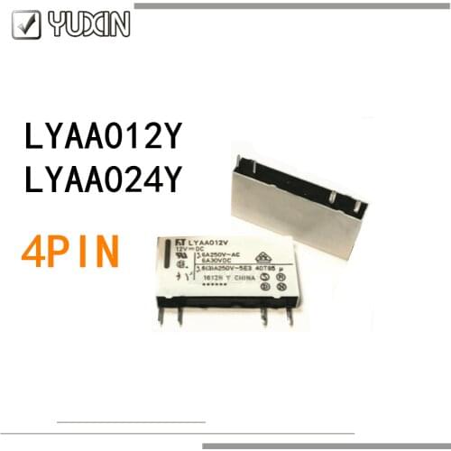 10PCS/LOT 100%Original&New Relay LYAA012V LYAA024V LYAA012Y LYAA024Y 6A 4PIN 12VDC 24VDC
