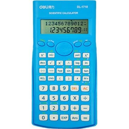 2018 Hot Sale Deli DL-1710A Limited Plastic Battery 12 Office Calculator Scientific Deli With 240 Functions better FX 991ES
