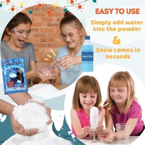 4pc Magic Instant Fake Snow Super Absorbant Christmas Wedding Decor DIY Polymer Accessories Artificial Snow for Kids Toy New