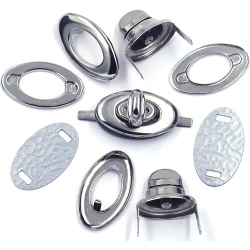 50 Sets Silver Tone Alloy Oval Frame Kiss Clasp Closure Lock Purse Twist Turn Lock Luggage Bag Accessories Wholesales 35x33mm