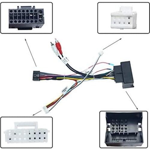 Car Audio 16PIN Power Cord Adapter Audio Harness with Canbus Box for Mercedes Benz B200/W211/ML/Vito/Viano 2005-2011
