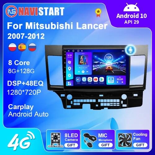 OKNAVI 4G+64G Car Multimedia Video Player For Mitsubishi Lancer 2007-2012 Carplay DSP RDS Navigation GPS Stereo 2 din 10" Radio
