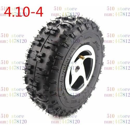 Free shipping 3.00-4 4.10-4 trye tire and inner tube rim wheel Alloy Rim hub for 49cc ATV Quad Go Kart Gas scooter bike motorcy