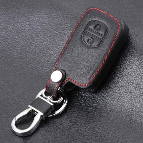 Fob Key Leather Car Key Holder Case Cover for TOYOTA Camry Highlander Crown Prado Land Cruiser Hilux Prius car key cover shell