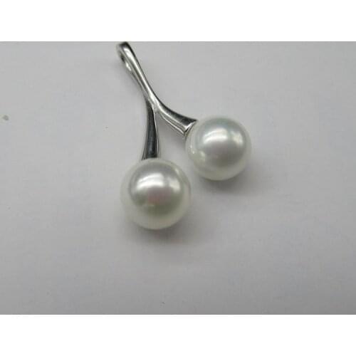 MADALENA SARARA 925 Sterling Silver and 9mm AAA Freshwater Pearl Pendant Necklace Fashion Style Chain Necklace