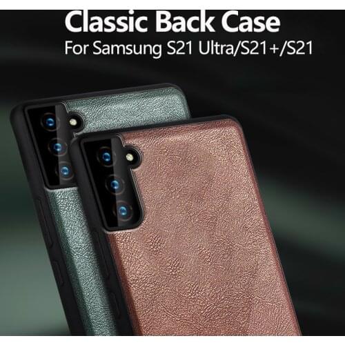 Case for Samsung Galaxy S21 Ultra 5G High Quality Luxury Leather Protective Phone Back Cover for Samsung S21 Plus