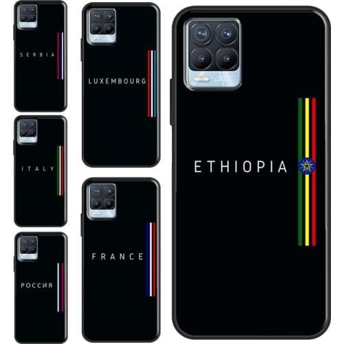 Russia France Ethiopia Spain Flag For OPPO Realme 8 Pro 6 7 Pro C3 C15 GT Neo Case For OnePlus 8 Pro 8T Nord 9 Pro Cover