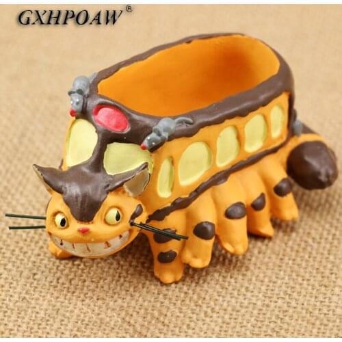 Cat Bus Resin Flowerpot Cartoon Mini Animal Succulents Flower Pots Cute Cat Small Potted Plants Ornaments Home Decoration Crafts