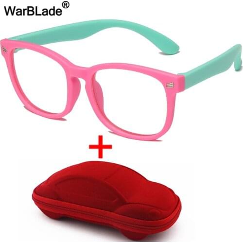 WarBLade Square Anti blue Light Kids Glasses Children Optical Frame Eyeware Boys Girls Computer Clear Blocking Eyeglasses UV400