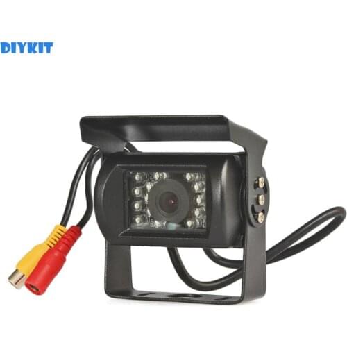 DIYKIT DC 12V - 24V Waterproof Color Ccd Reverse Backup Car Truck Bus Camera With IR Night Vision