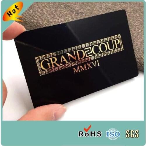 Customized personalized luxury card black metal business card