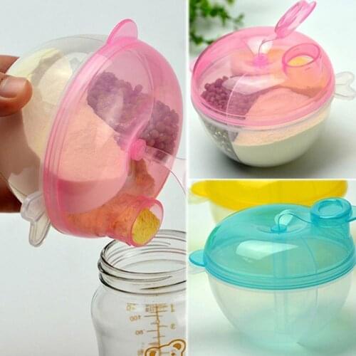 A Storage Box for Infant Milk Power Dispenser 3 Interlayer Durable Food Grade PP Baby Feeding Milk Powder Box for Travel