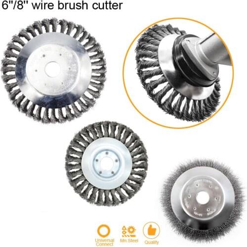 Universal Brush Cutter Head 6/8 Inch Weed Trimmer Deburr Grass Mower Accessories for Removing