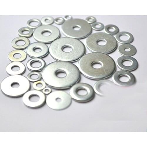 M4 Flat Washers Sealing Ring White zinc Gasket Washer Gaskets 0.5-1.5mm Thickness