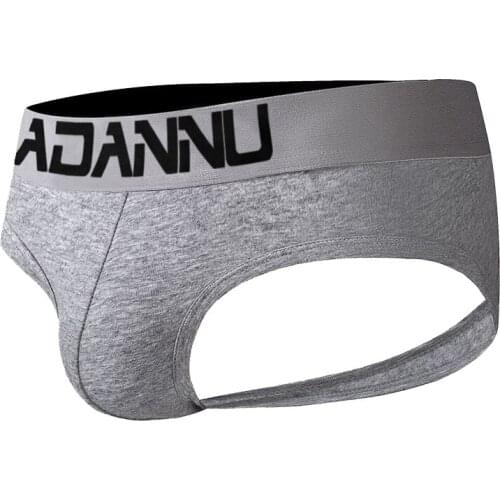 2020 ADANNU Brand mens underwear sexy Thongs underwear appeal Cotton color matching mens double d appeal underwear wholesale