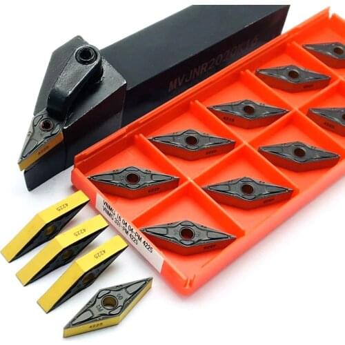 MVJNR1616K16 MVJNR2020K16 MVJNR2525M16 External turning tool holder + 10PCS carbide insert VNMG160404/08 Lathe cutting tool