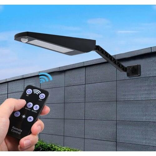 3.2V 7W 66LEDs Solar Powered Wall Lamp Motion Sensor Light With Remote Controller Drop shipping