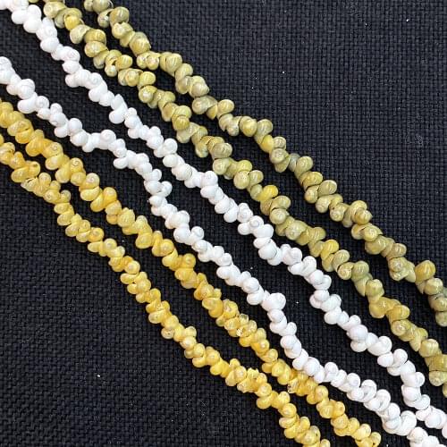 Natural Beads Sea Mini Conch Pendant Handmade Crafts Fashion Exquisite Ladies Jewelry Necklace Earrings Accessories Wholesale