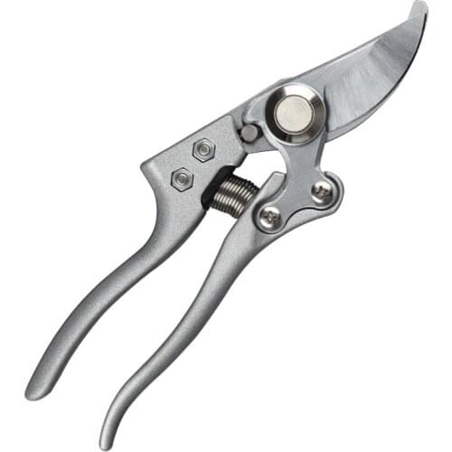 Pruning Shears with Sharp Carbon SK-5 Steel Blade, Spring - Branch Cutter Garden Scissors, Hand Pruners Trimmer, 21cm Long