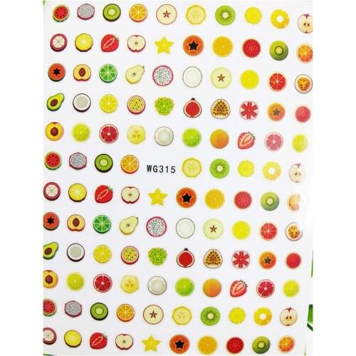 3D Nail stickers Summer Fruits Strawberry Orange Sliders for Nails Art Decoraciones Foil Design All for Manicure Accessories