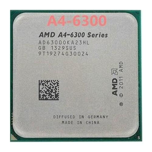 AMD A4 6300 a4 6300 Dual-core FM2 3.7GHz 1MB 65W CPU processor pieces A4-6300 APU Integrated graphics