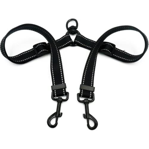 Adjustable Length Dual Leash for Walking Training Dog Lead Splitter for Large