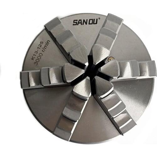 SANOU 6 jaw self centering chuck 5 inch lathe chuck diameter 125mm K13-125 for mini lathe
