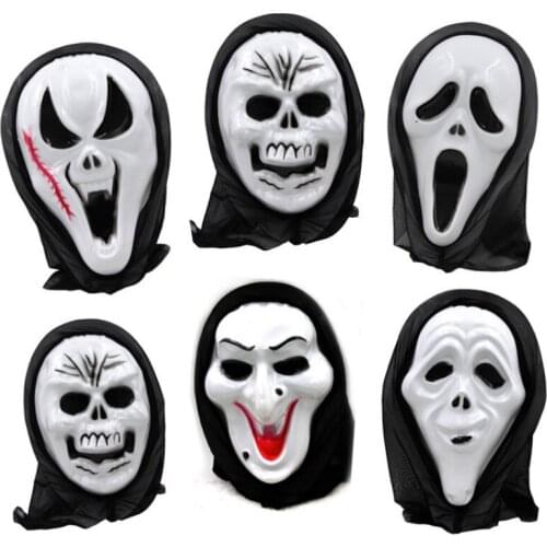 Scary Mask Halloween Cosplay Accessories Horror Random Monolithic Devil Skeleton Mask Carnival Party Ghost Face Scream Mask