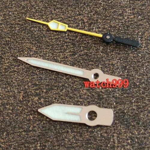 Yellow second hand Watch Hands Green C3 Luminous Fit Japan NH35 NH36 Movement