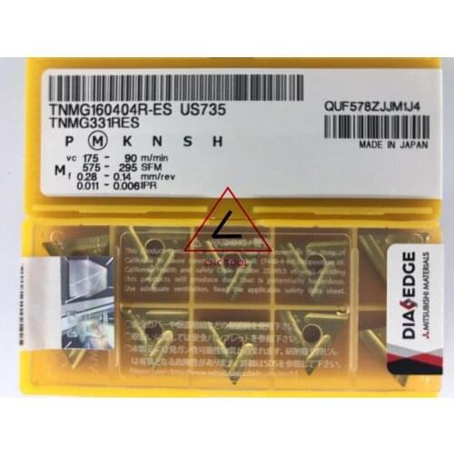 TNMG160404R-ES US735 10pcs original Mitsubishi turning insert DIAEDGE