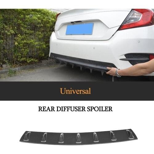 Universal Roof Wing Spoiler Rear Bumper Lip Chassis diffuser ABS Plastic 7 Fins Shark For BMW E46 E90 Honda Toyota Nissan