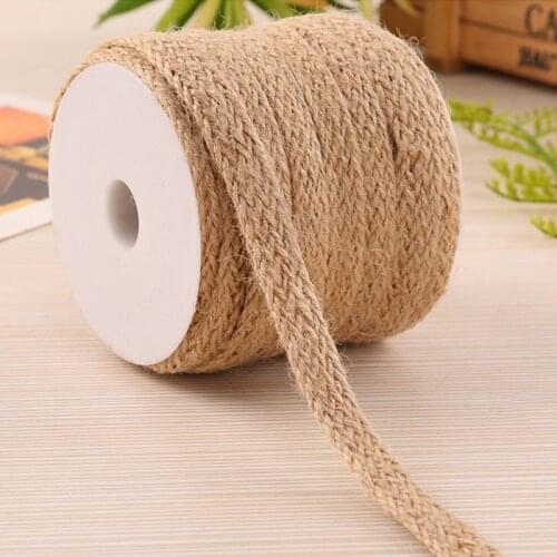 5M Natural Jute Twine Burlap String Hemp Rope Party Wedding Gift Wrapping Cords Thread DIY Florists Craft Decoration