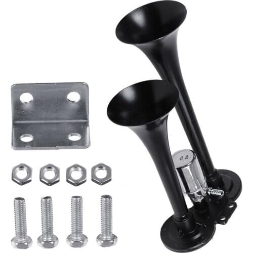 1pc 12V/24V 600DB Super Loud Tweeter Electric Horn Double Tubes Horn Air Horn For Automobile Car Train Truck Motorcycle