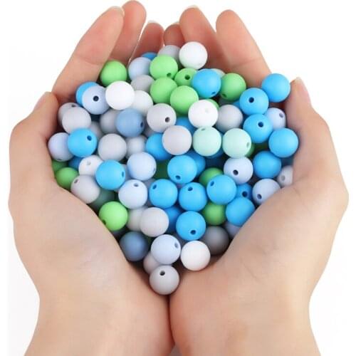 12Pcs Silicone Beads 19mm Food Grade DIY Accessories Silicone Baby Care Baby Teether Pacifier Chain Accessories