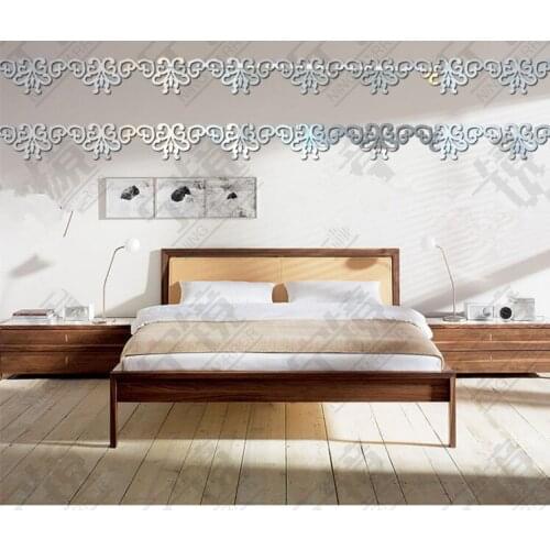 3d Waist baseboard deco mirror sticker for bedroom, living room TV backwall stickers acrylic mirror stickers , 20pc/lot