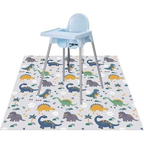 51" Large Splat Mat Floor Cover for Under High Chair Waterproof Anti-Slip Floor