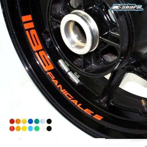 8 X CUSTOM INNER RIM DECALS WHEEL Reflective STICKERS STRIPES FIT DUCATI 1199 PANICAL