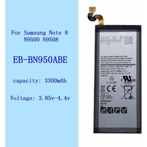 High quality battery for Samsung Galaxy Note 8 N950 SM-N950F N950FD N950U/U1 N950W N950N N9500 Note8 3300mAh Replace the battery