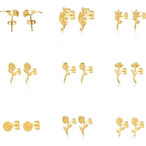 BOAKO 2021 Trend 925 Sterling Silver Earrings For Women Thorn Rose Stud Earrings Ear Piercing Pendientes Gift Vintage Brincos