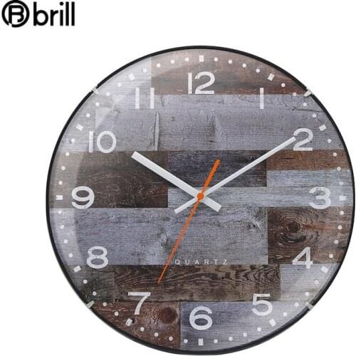 Nordic Retro Large Wall Clocks Home Decor Glass Wall Clock Modern Design Wall Watches Home Decor Living Room Decoration Horloge