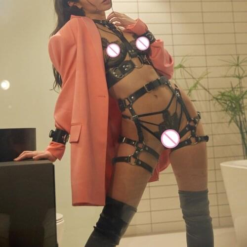 CKMORLS Dbsm Leather Harness Sets Women Sexy Underwear Erotic Body Bondage Chest Harness Garter Sex Clothing Belt Gothic Fetish