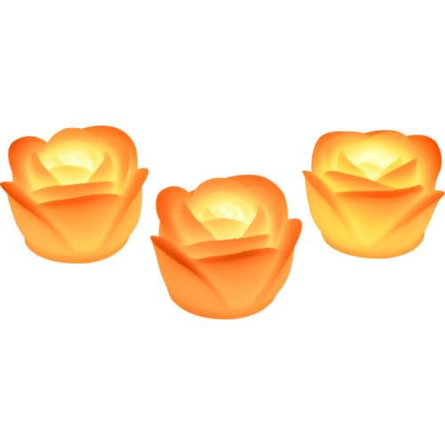 Chkok LED Rose Candle Light Christmas Smokeless Flame Candle Light Easter Party Confession Wedding Candle Light