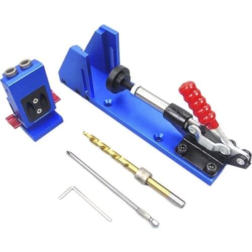Pocket Hole Jig with Toggle Clamp and 9.5mm Drill Bit PH1 Screwdriver For Carpenter Hardware Wood Working Tool Kit