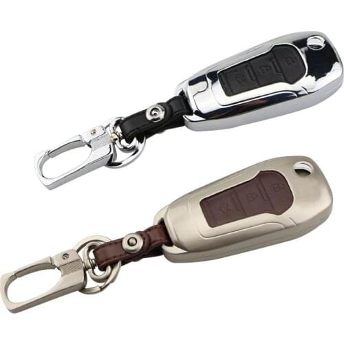 Zinc Alloy Leather Car Styling Remote Key Cover Case for Ford Focus 3 4 Mondeo MK3 MK4 Kuga Escape Edga 2017 2016 2015 2014 2013