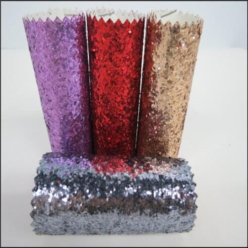 Hot selling textile glitter leather fabric wallpaper glitter material for decoration and Christmas decoration