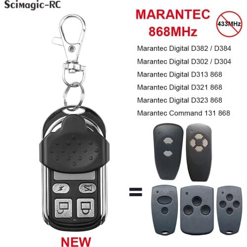 Marantec D302 D304 D321 D323 D382 D384 868 MHz Garage Remote Control MARANTEC 868.35MHz Gate Key Fob Transmitter
