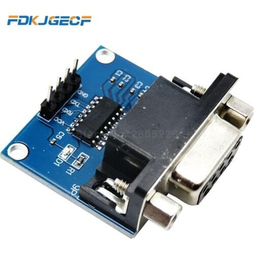 10pcs MAX3232 RS232 to TTL Serial Port Converter Module DB9 Connector MAX232