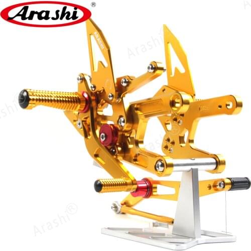 Arashi Motorcycle Rider Rearset For YAMAHA YZF R6 2017 2018 2019 2020 CNC Adjustable Footrest YZF-R6 600cc Foot Pegs Accessories