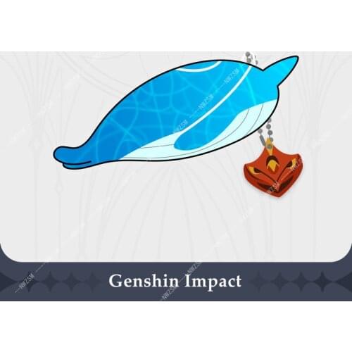 Sky-Swallowing Whale Game Genshin Impact Cosplay Decoration Anime Project Plush Pendant Acrylic Chain Keychain Doll Toy Gift New