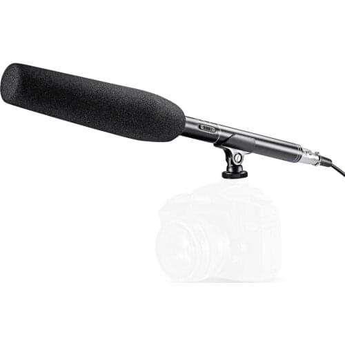 Neewer PRO Condenser Microphone for Canon/Nikon/Sony Camcorder DSLR Mono Microphone+3.5mm 6.35mm Jack Adaper for Film TV